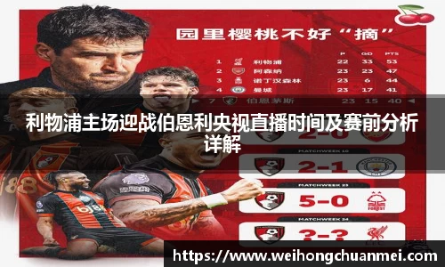 利物浦主场迎战伯恩利央视直播时间及赛前分析详解